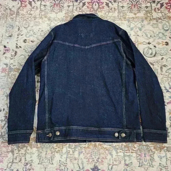 Blue Ranchwear Men's Denim Dark Blue Jean Jacket, sz LG - Picture 8 of 12